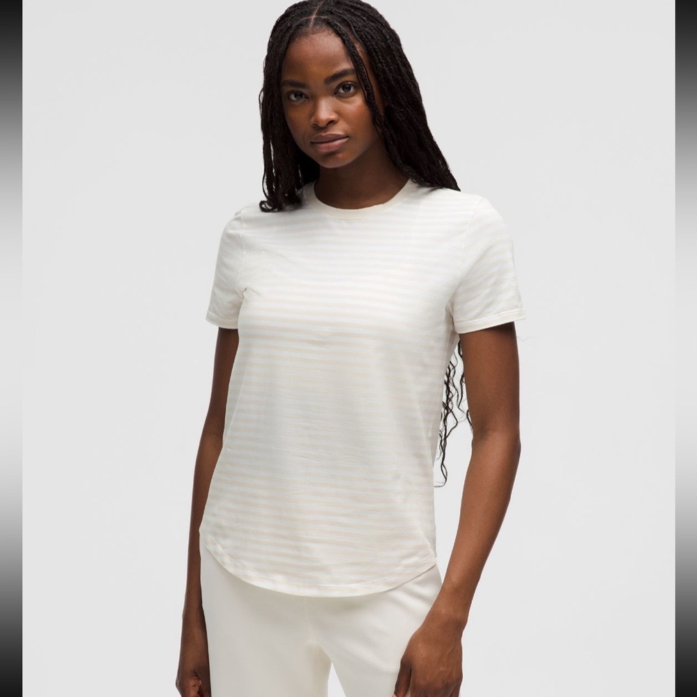 Lululemon Athletica Love Organic White Short Sleeve Tee